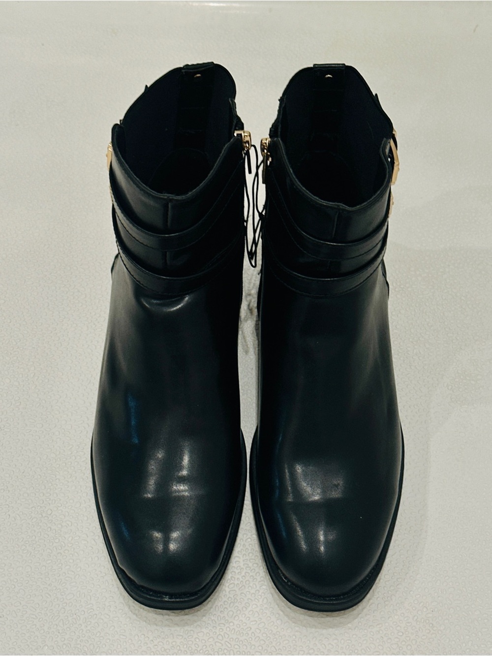 🔥Jones New York Black Leather Minda Ankle Boots / Size 10🖤 - Picture 2 of 7